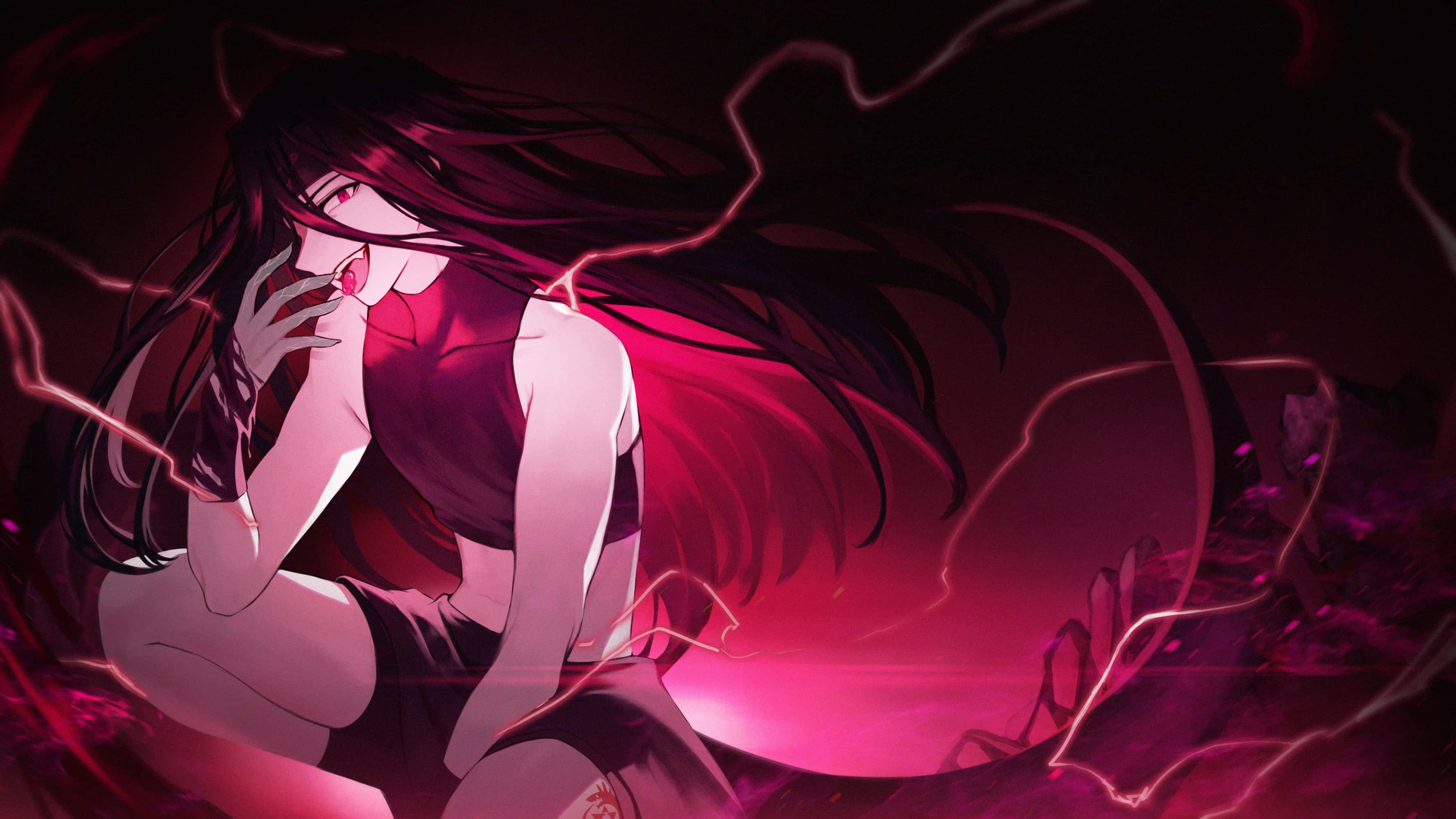 Envy, Fullmetal Alchemist, dark-haired anime girl, 2K Desktop Wallpaper