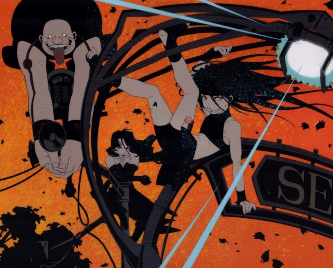 Fullmetal Alchemist, Gluttony, fiery orange background, SD Desktop Wallpaper