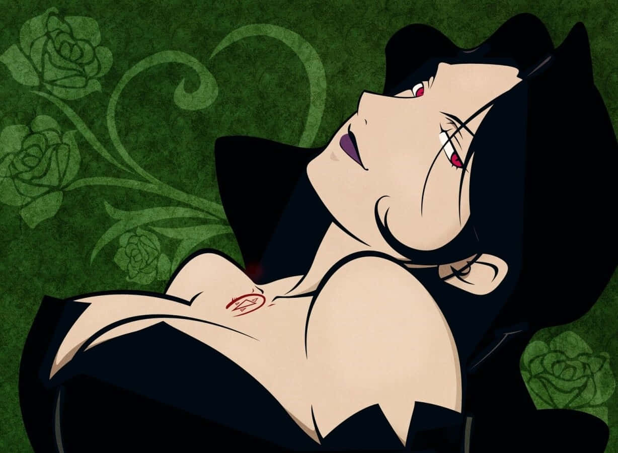 Lust, Fullmetal Alchemist, black hair, SD Desktop Wallpaper