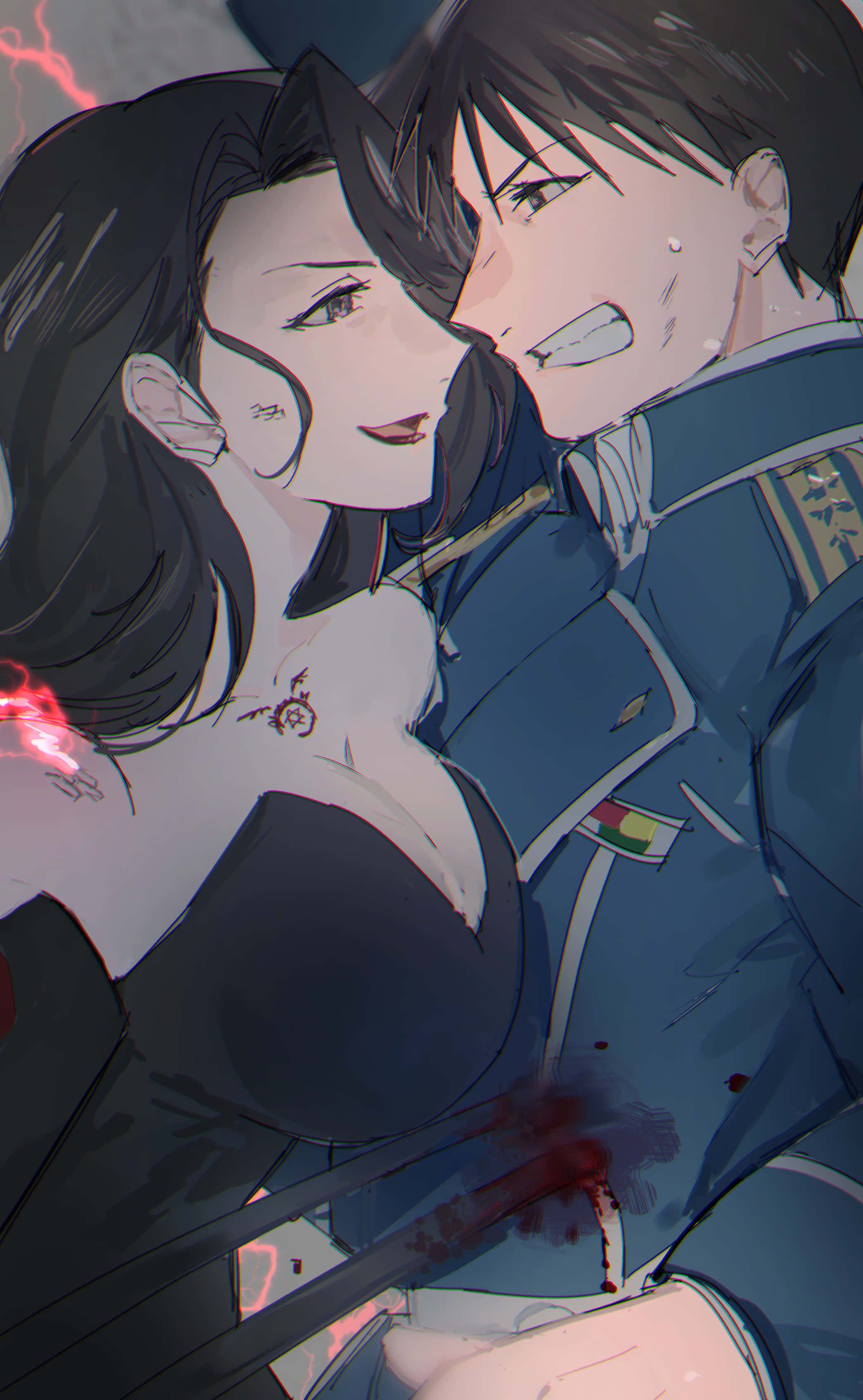 Fullmetal Alchemist Lust, Lust, military uniform, 2K Phone Wallpaper