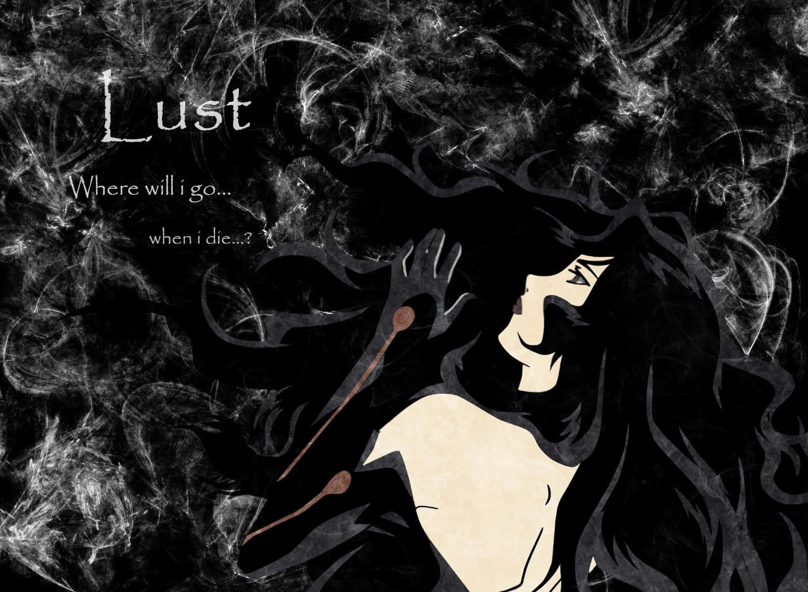 Fullmetal Alchemist Lust, Lust, flowing dark hair, HD Desktop Wallpaper