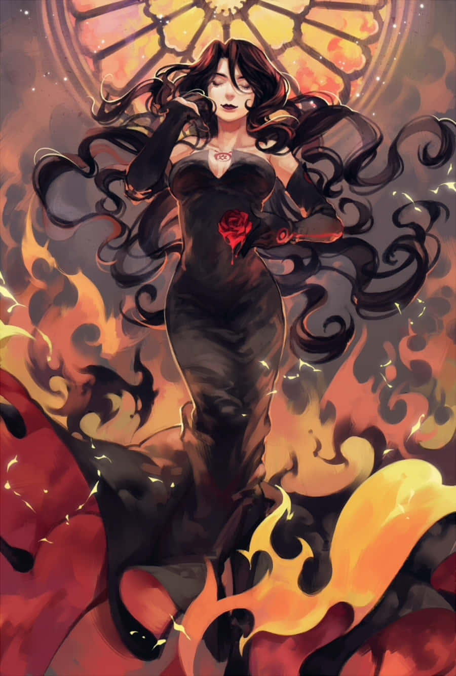 Fullmetal Alchemist, Lust, black dress, HD Phone Wallpaper
