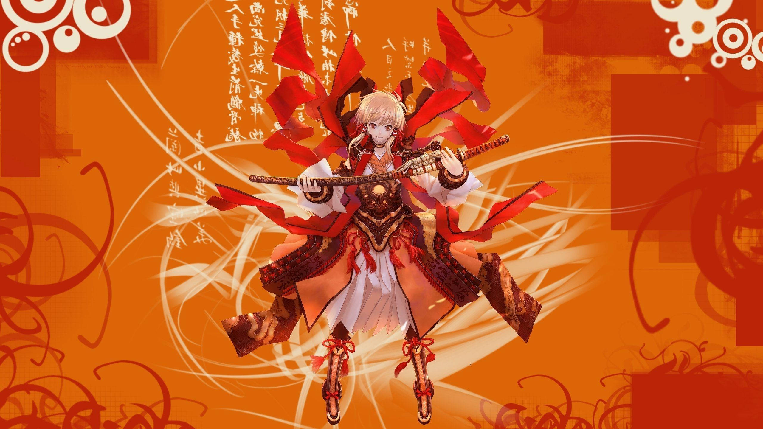 Fullmetal Alchemist, blonde anime warrior, red and white armor, 2K Desktop Wallpaper