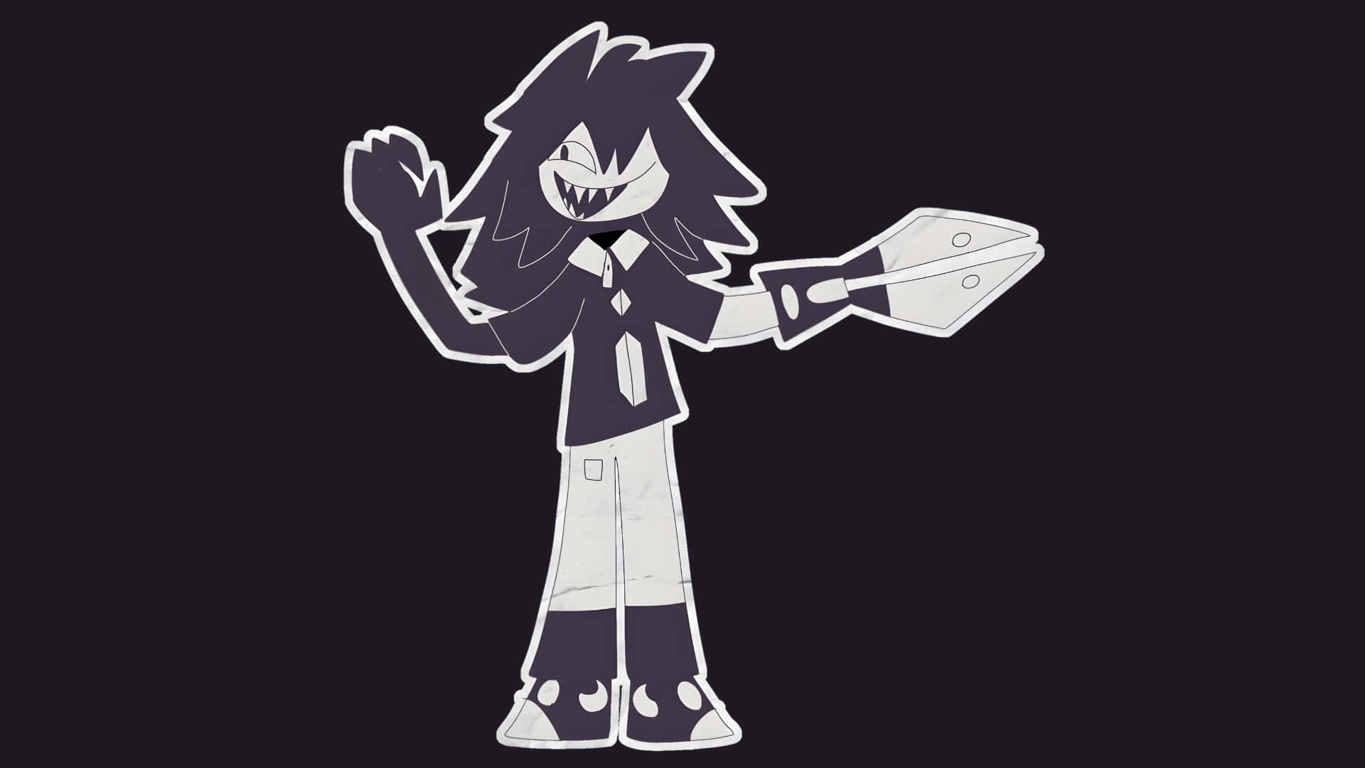Fundamental Paper Education, stylized cartoon character, spiky hair, Full HD Desktop Wallpaper