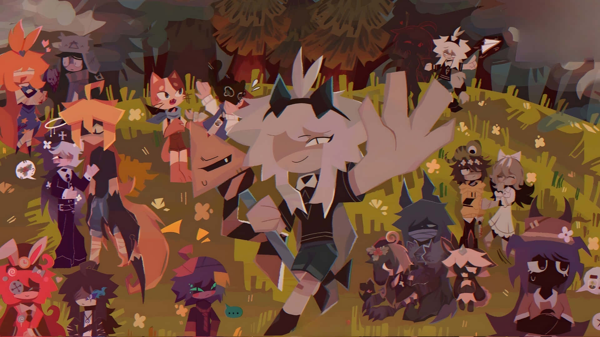 Fundamental Paper Education, cartoon group, anthropomorphic characters, Full HD Desktop Wallpaper