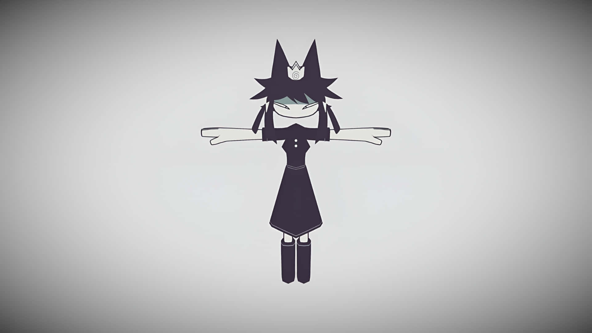 Fundamental Paper Education, black silhouette, spiky hair, Full HD Desktop Wallpaper