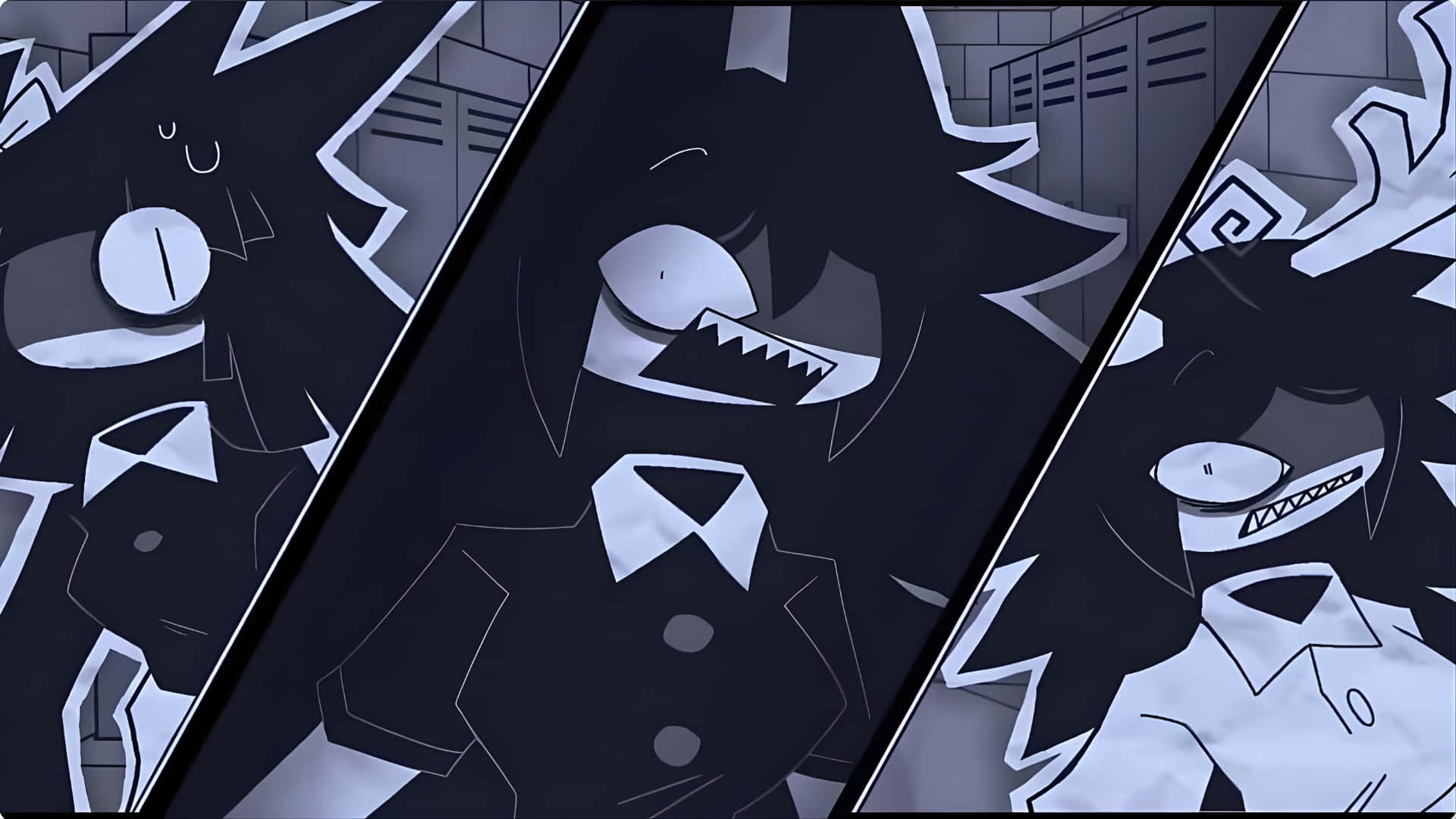 Fundamental Paper Education, anime characters, sharp teeth, Full HD Desktop Wallpaper