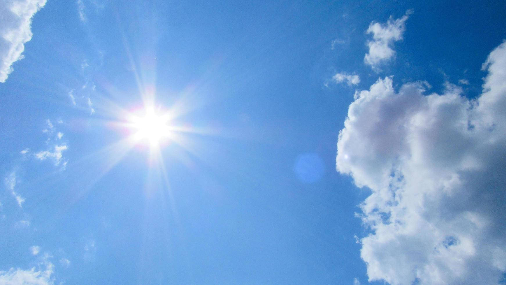 Funeral Clouds, sunburst, vibrant blue sky, HD Desktop Wallpaper
