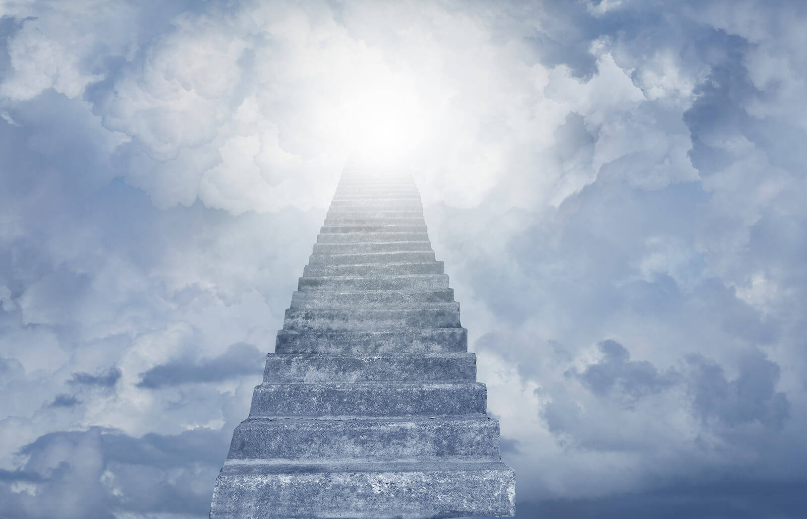 stairway, funeral clouds, stormy clouds, HD Desktop Wallpaper