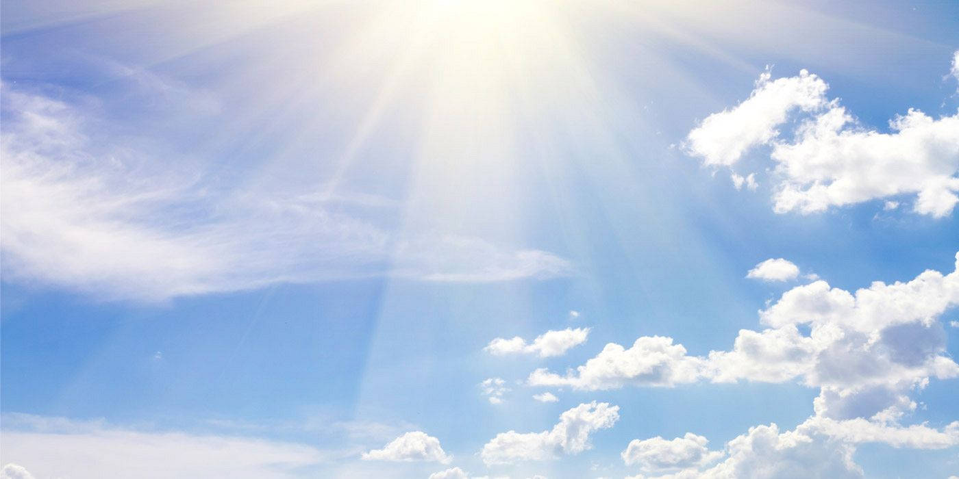 Funeral Clouds, golden beams, fluffy white clouds, HD Desktop Wallpaper