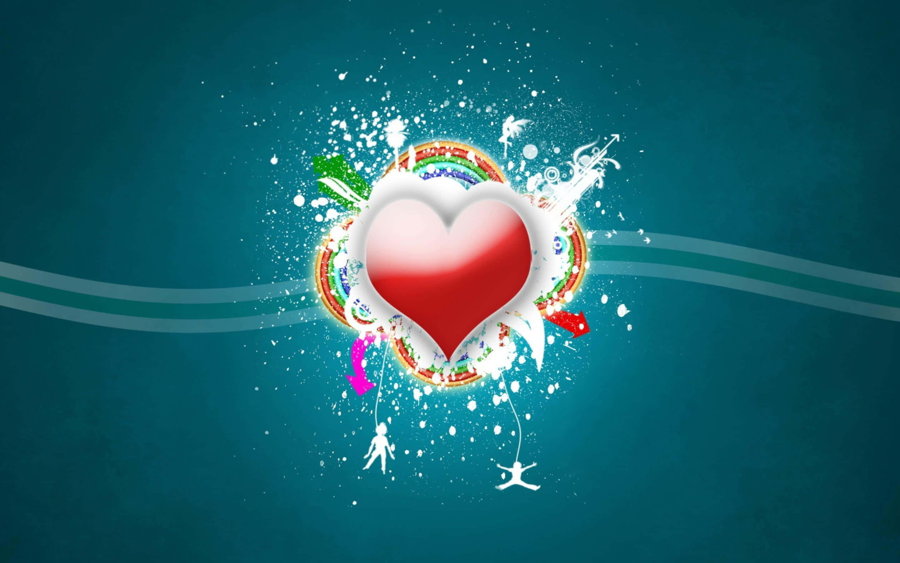 funk, 2880 x 1800, vibrant red heart, 2K Desktop Wallpaper