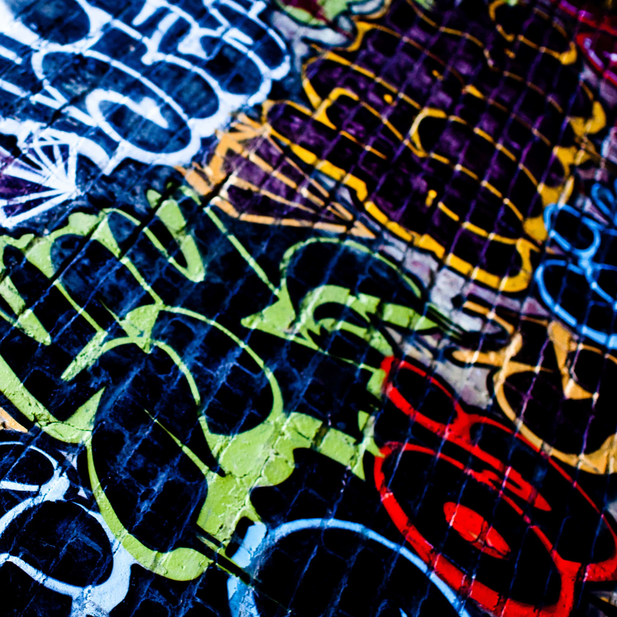 Funk, neon colors, graffiti tags, Full HD Desktop Wallpaper