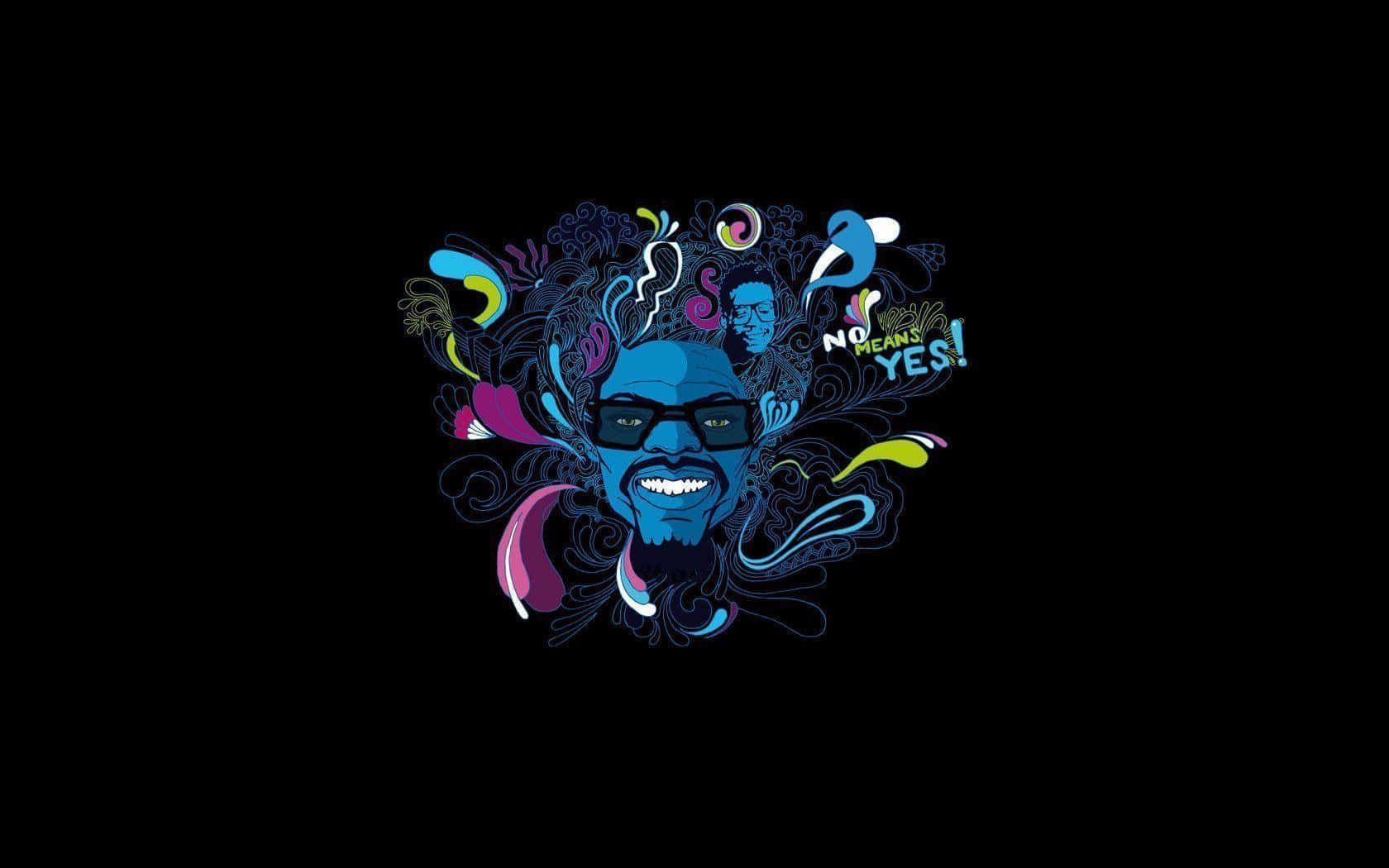 funk, 1680 x 1050, vibrant blue cartoon face, HD Desktop Wallpaper