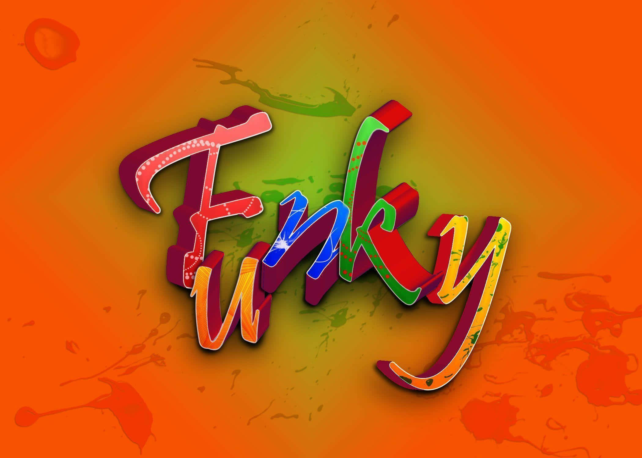 Funky, orange and green gradient, paint splatters, Full HD Desktop Wallpaper
