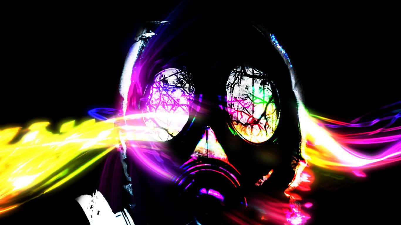 Funk, neon streaks, fractured lens reflections, HD Desktop Wallpaper