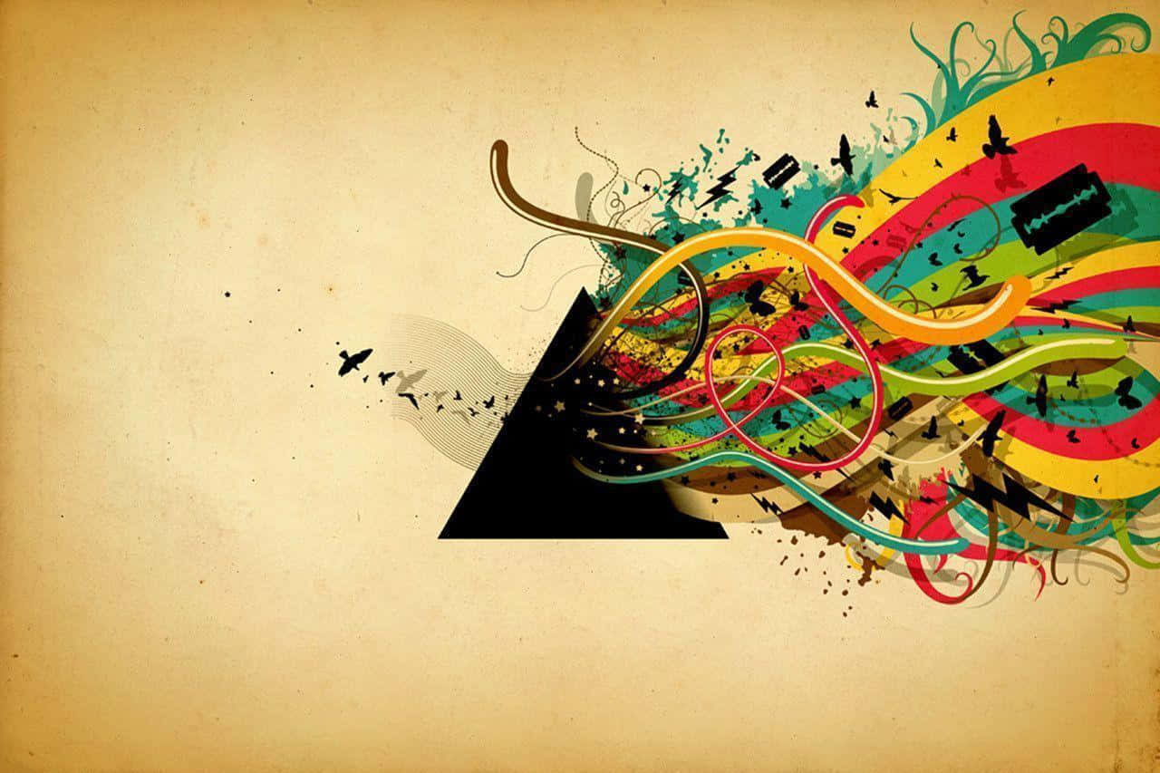 funk, black triangle, aged parchment, HD Desktop Wallpaper