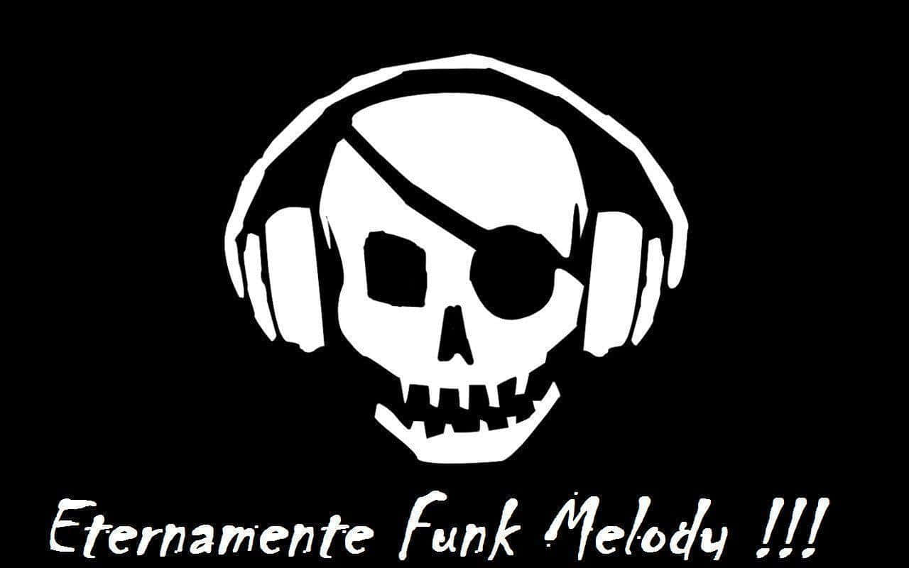 funk, skull, headphones, HD Desktop Wallpaper