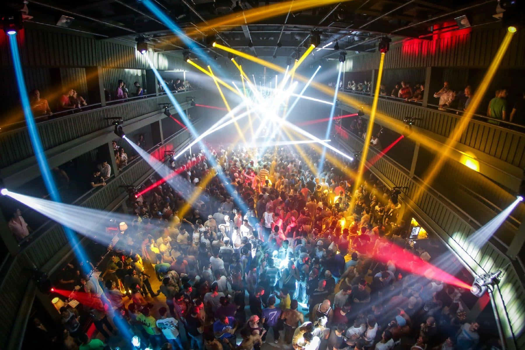 Funk, nightclub, colorful laser beams, HD Desktop Wallpaper
