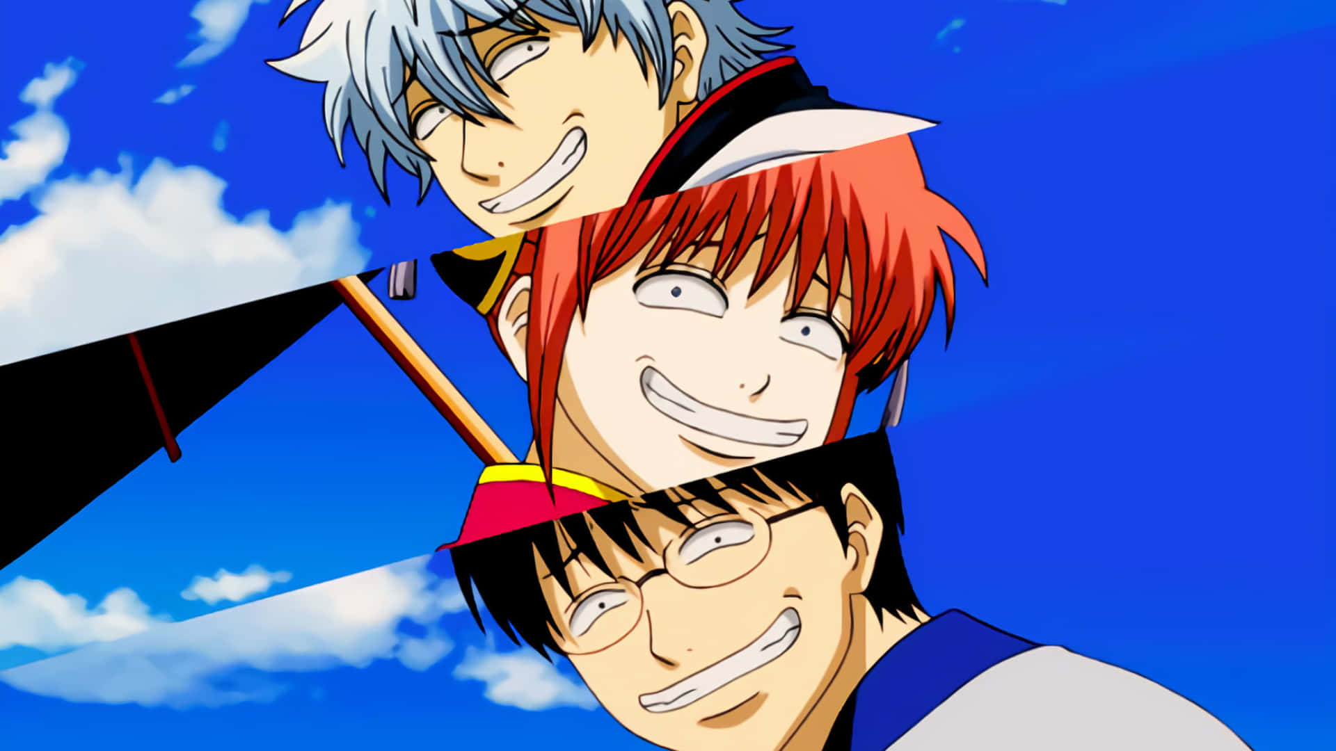 tiny pupils, vibrant hair, wide grins, Full HD Desktop Wallpaper