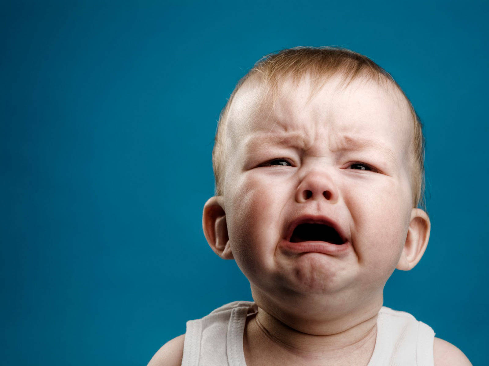 Funny Baby, flushed cheeks, tear-streaked face, HD Desktop Wallpaper