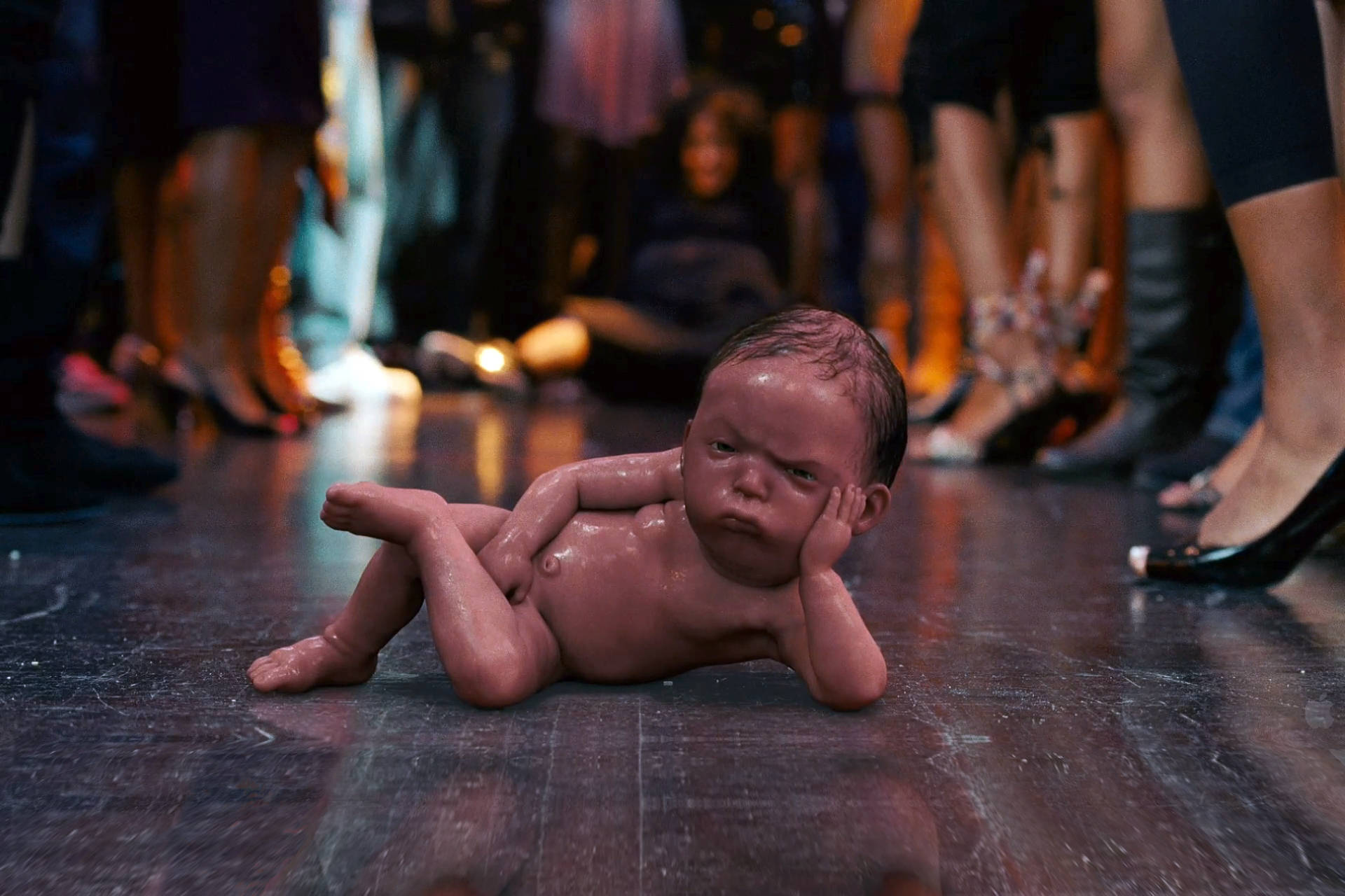 dance floor, dark wooden floor, baby doll, Full HD Desktop Wallpaper