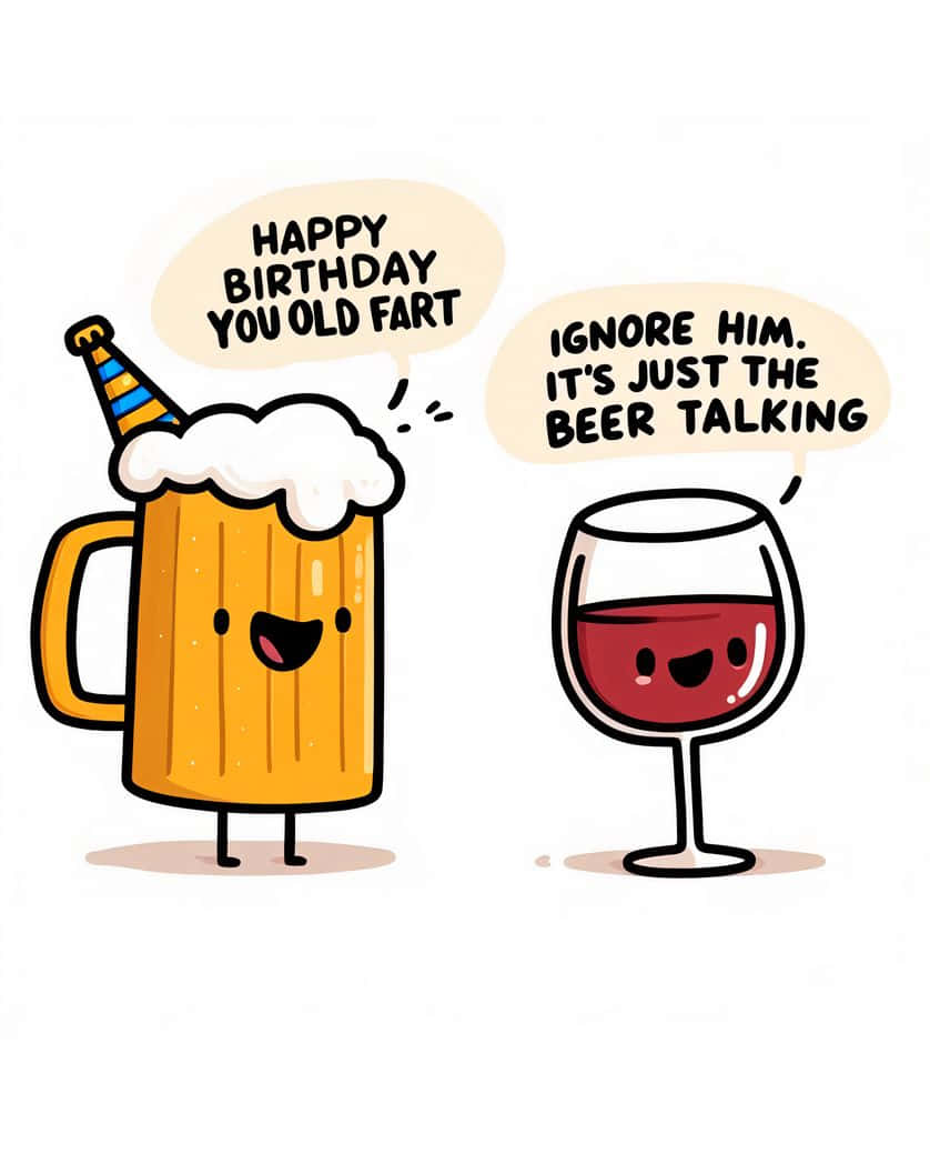 beer mug, party hat, wine glass, SD Phone Wallpaper