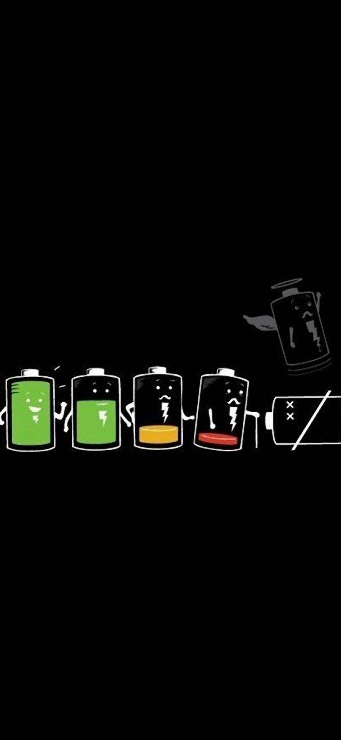 iPhone, Dark Mode, battery life cycle, Full HD Phone Wallpaper