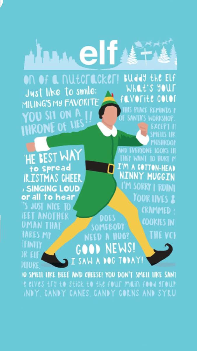 Funny Christmas iPhone, elf, green suit, SD Phone Wallpaper