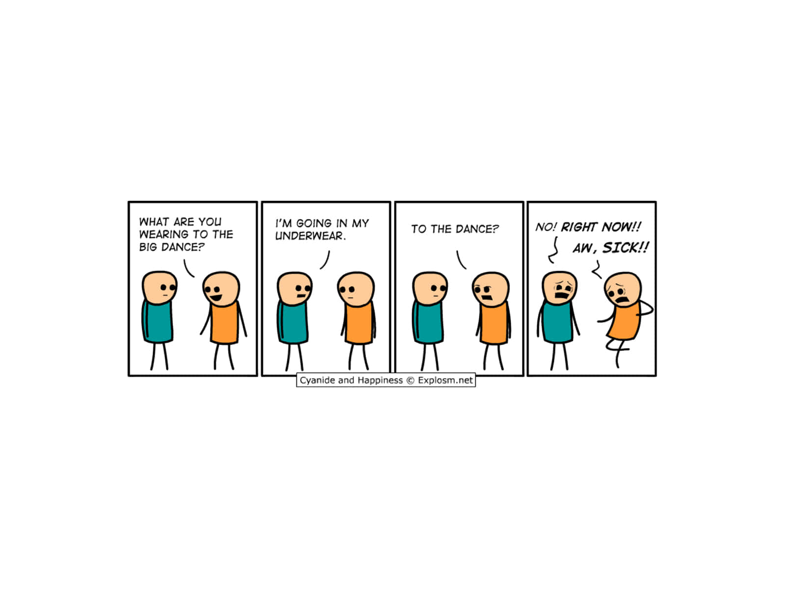 Funny Clean, four-panel comic strip, stick figures, HD Desktop Wallpaper