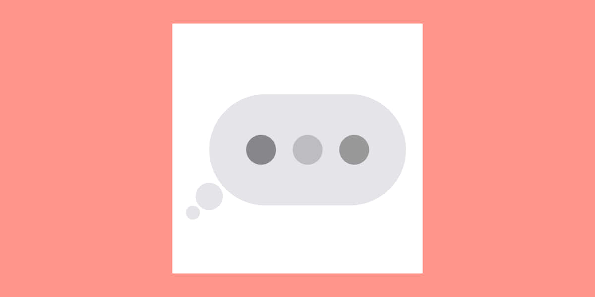 Funny Clean, minimalist speech bubble icon, three dots, SD Desktop Wallpaper