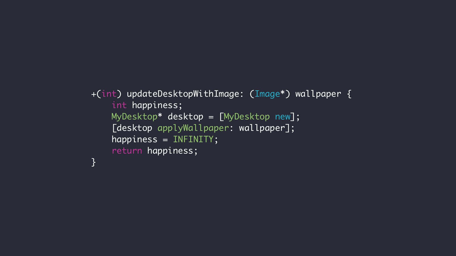 Funny Coding, dark background, colorful syntax-highlighted code, Full HD Desktop Wallpaper