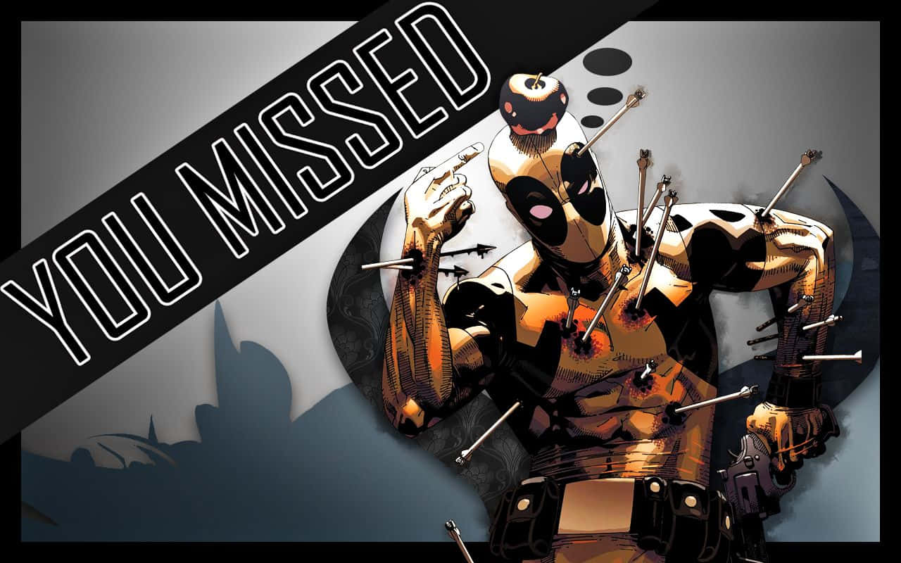 Deadpool, arrows, bold text, HD Desktop Wallpaper