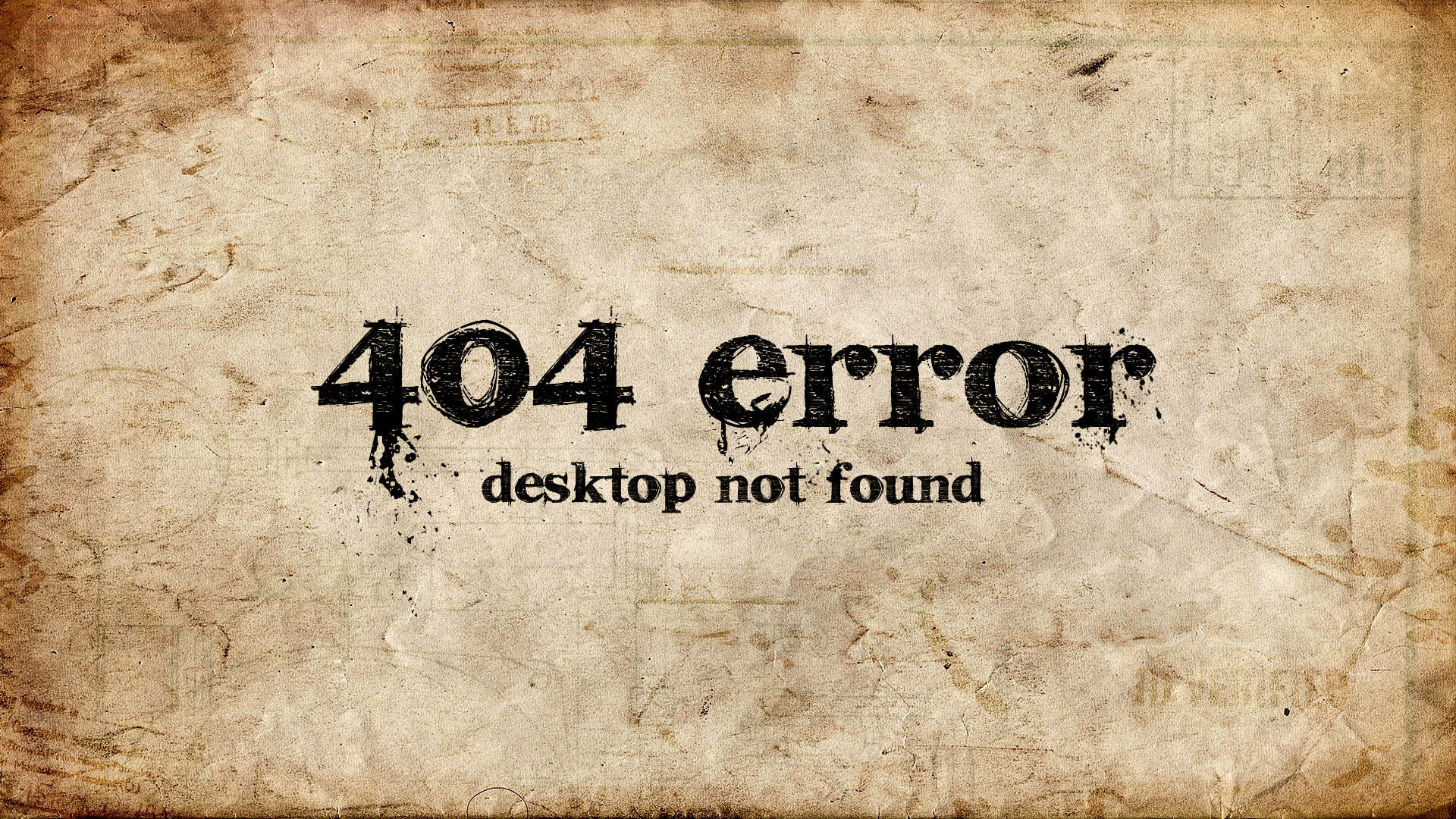 404 error, vintage textured background, bold black text, Full HD Desktop Wallpaper