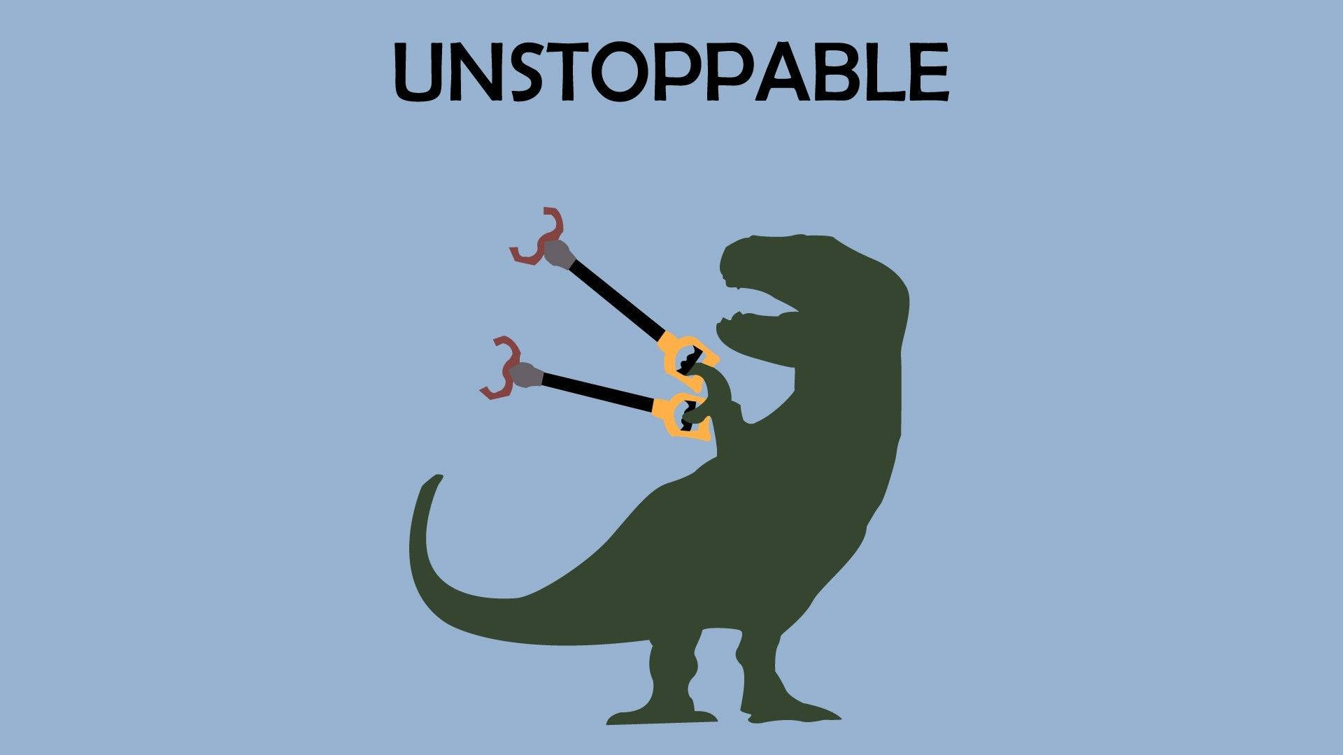 funny dinosaur, green dinosaur silhouette, grappling hooks, Full HD Desktop Wallpaper