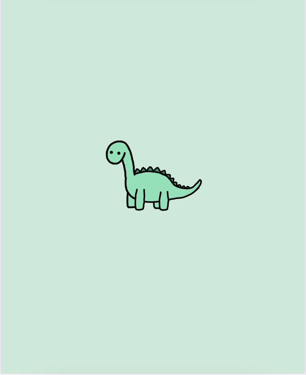 funny dinosaur, mint green, cartoon dinosaur, SD Phone Wallpaper