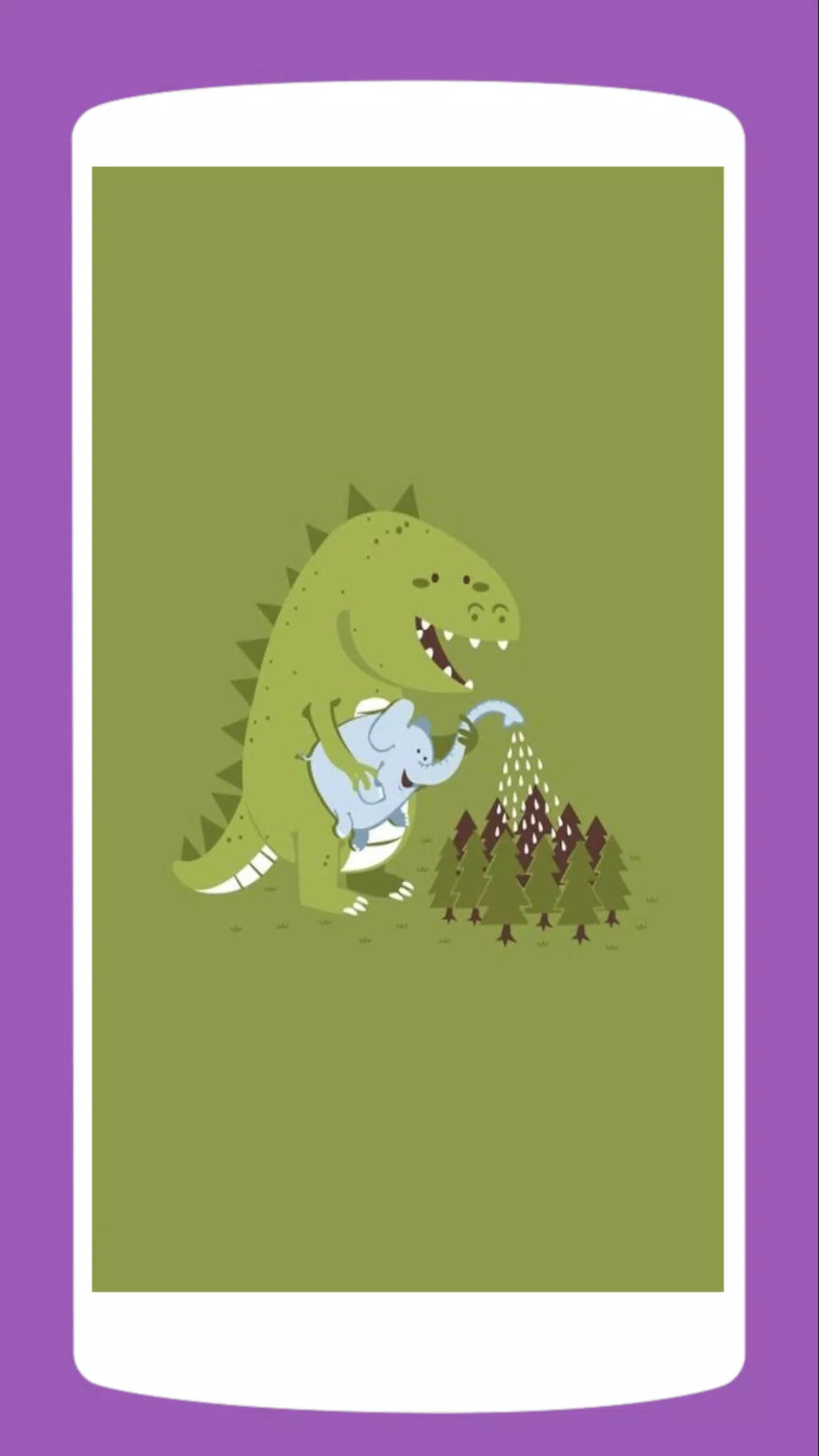funny dinosaur, green dinosaur, baby elephant, Full HD Phone Wallpaper