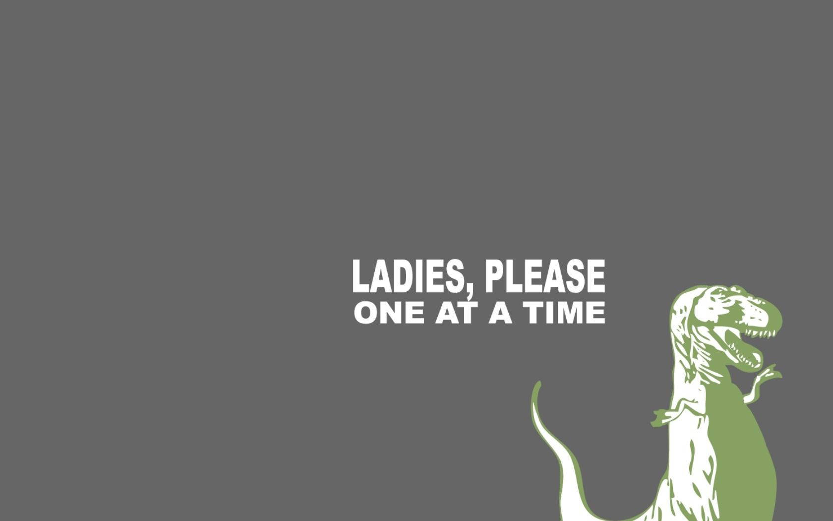 Funny Dinosaur, green dinosaur, bold white text, HD Desktop Wallpaper
