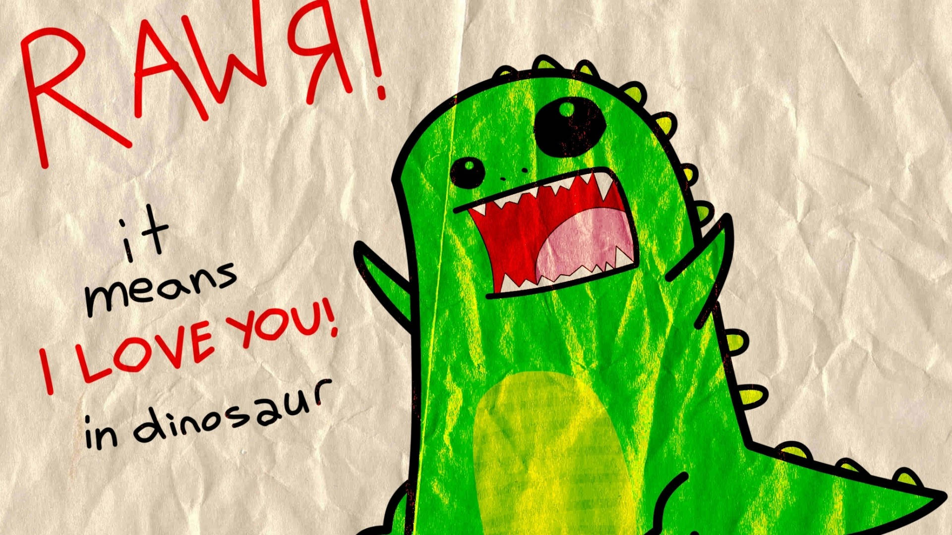 funny dinosaur, cartoon dinosaur, green cartoon dinosaur, Full HD Desktop Wallpaper