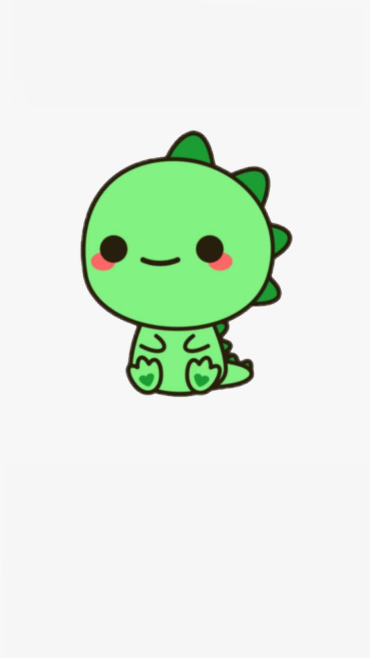 Funny Dinosaur, green, cartoon, HD Phone Wallpaper