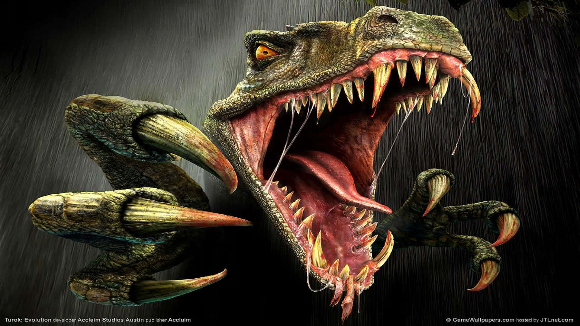 realistic dinosaur, roaring dinosaur, sharp teeth, Full HD Desktop Wallpaper