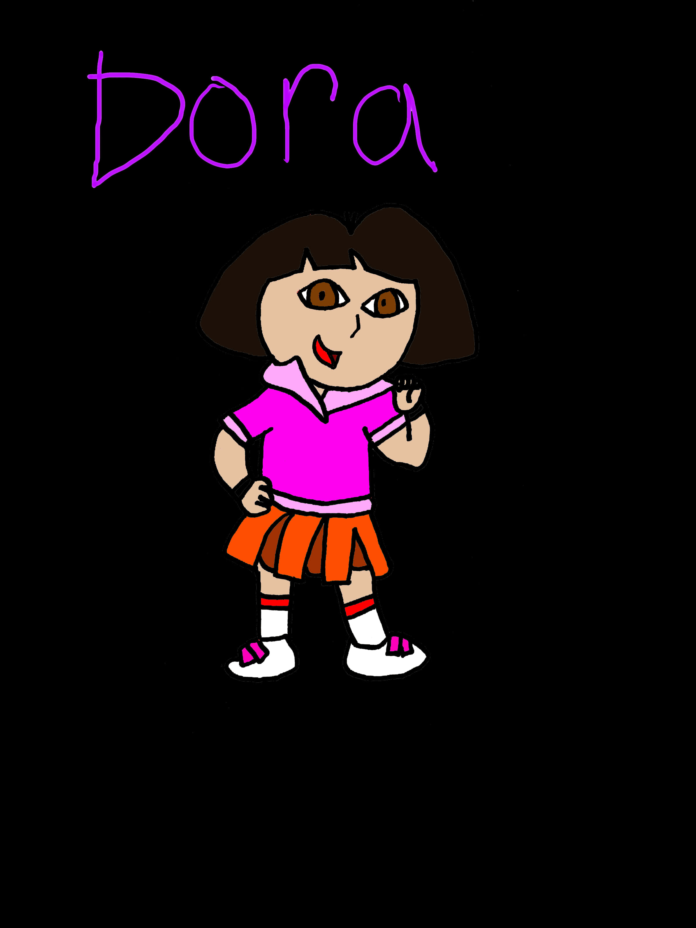 Funny Dora, Dora, brown hair, 2K Phone Wallpaper