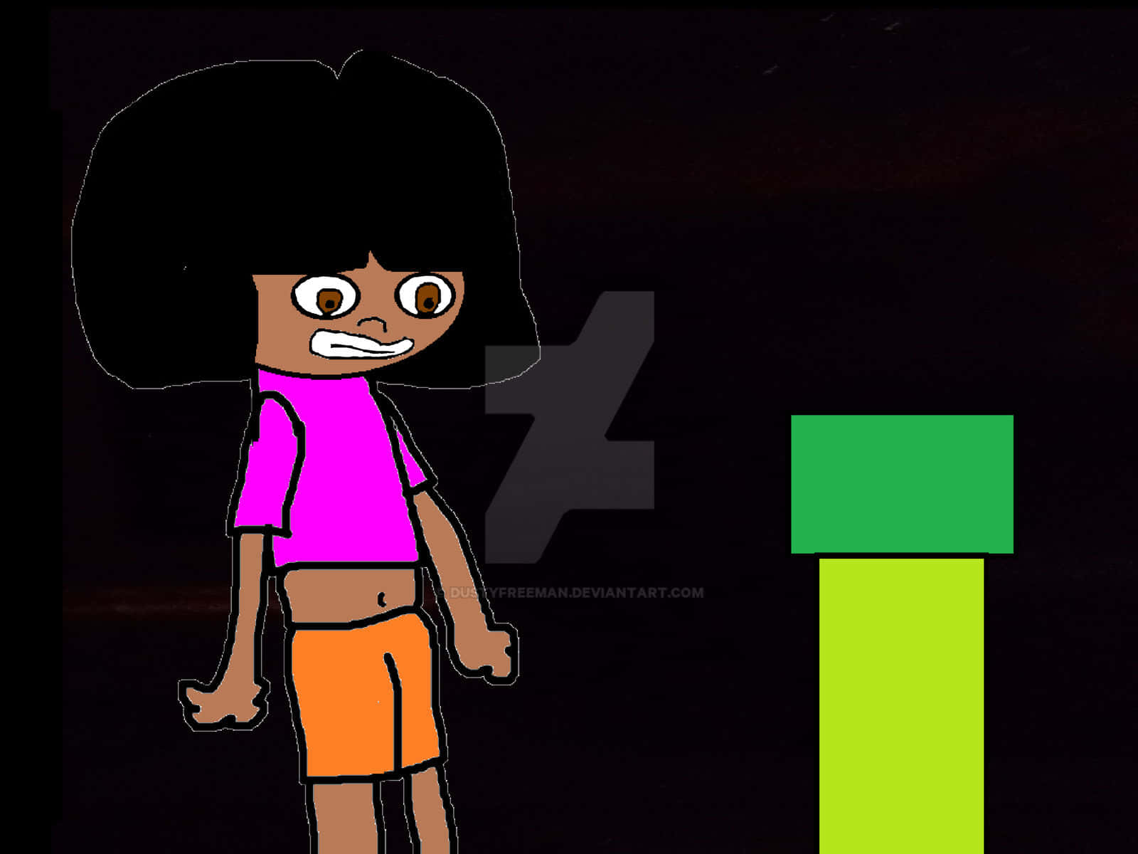 Funny Dora, afro, pink shirt, HD Desktop Wallpaper