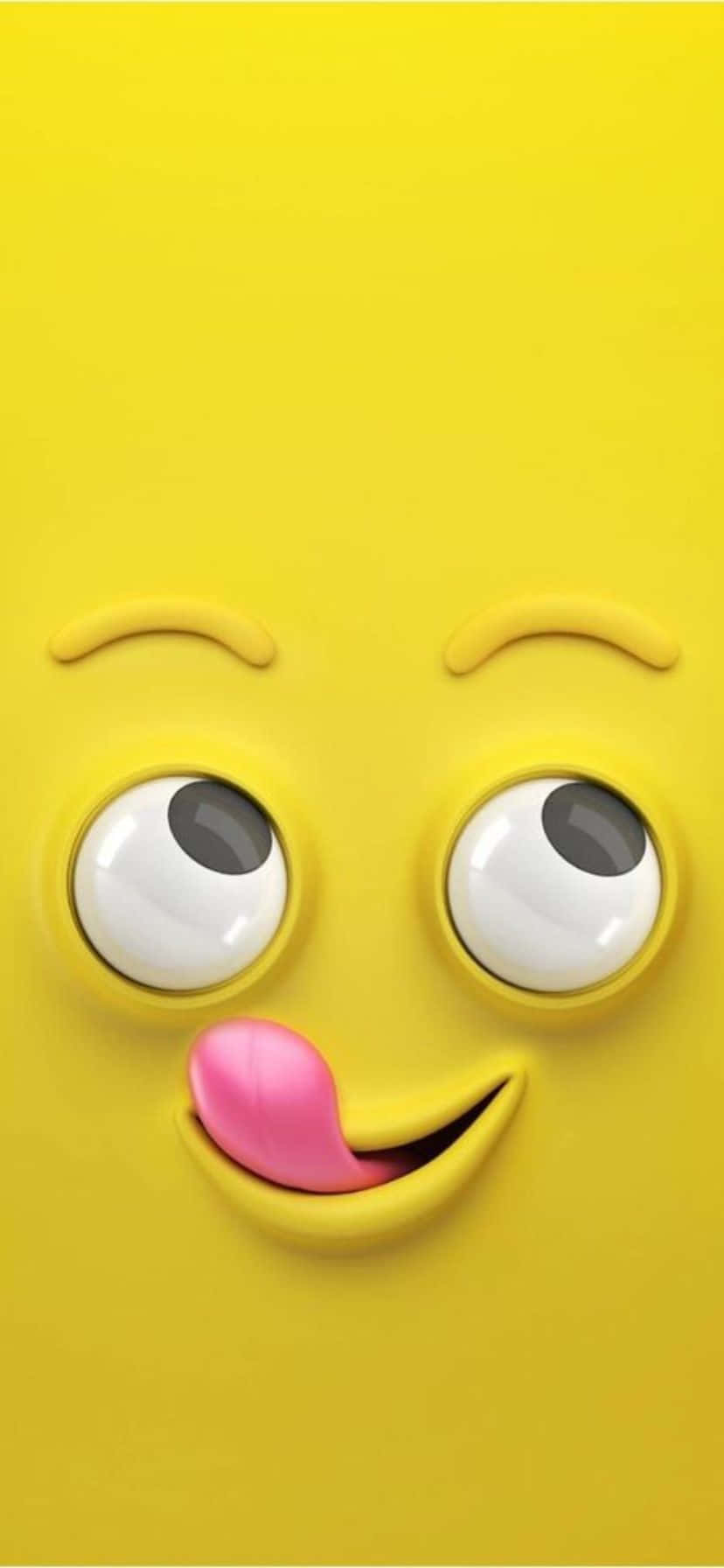 yellow, 3d cartoon face, wide eyes, HD Phone Wallpaper