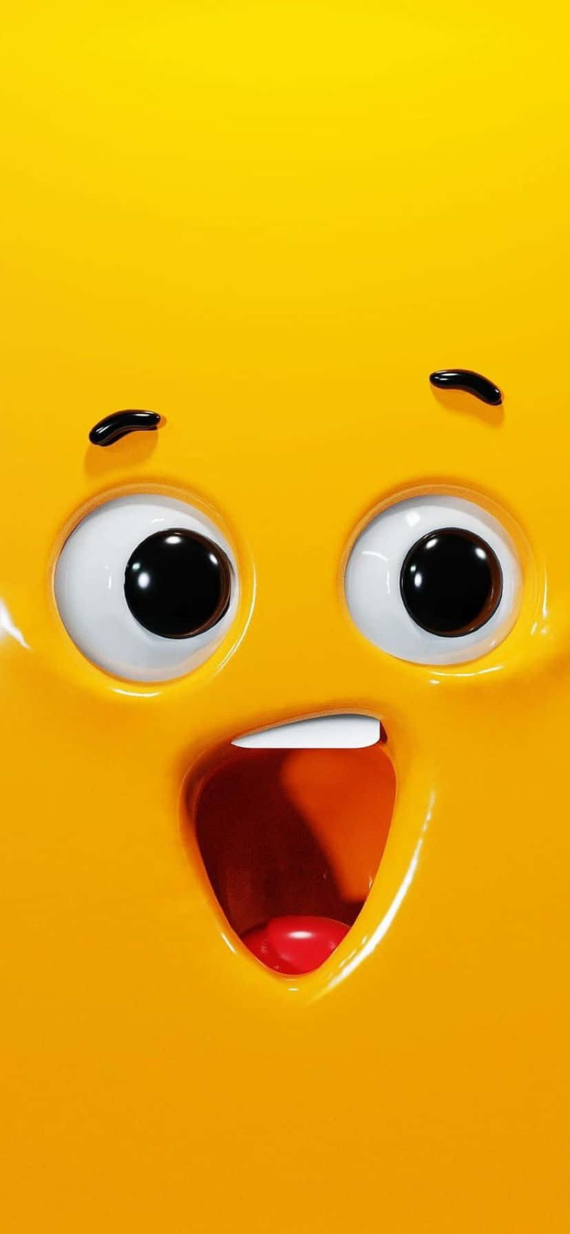 Happy Face Emoji, bright yellow, 3d cartoon, HD Phone Wallpaper