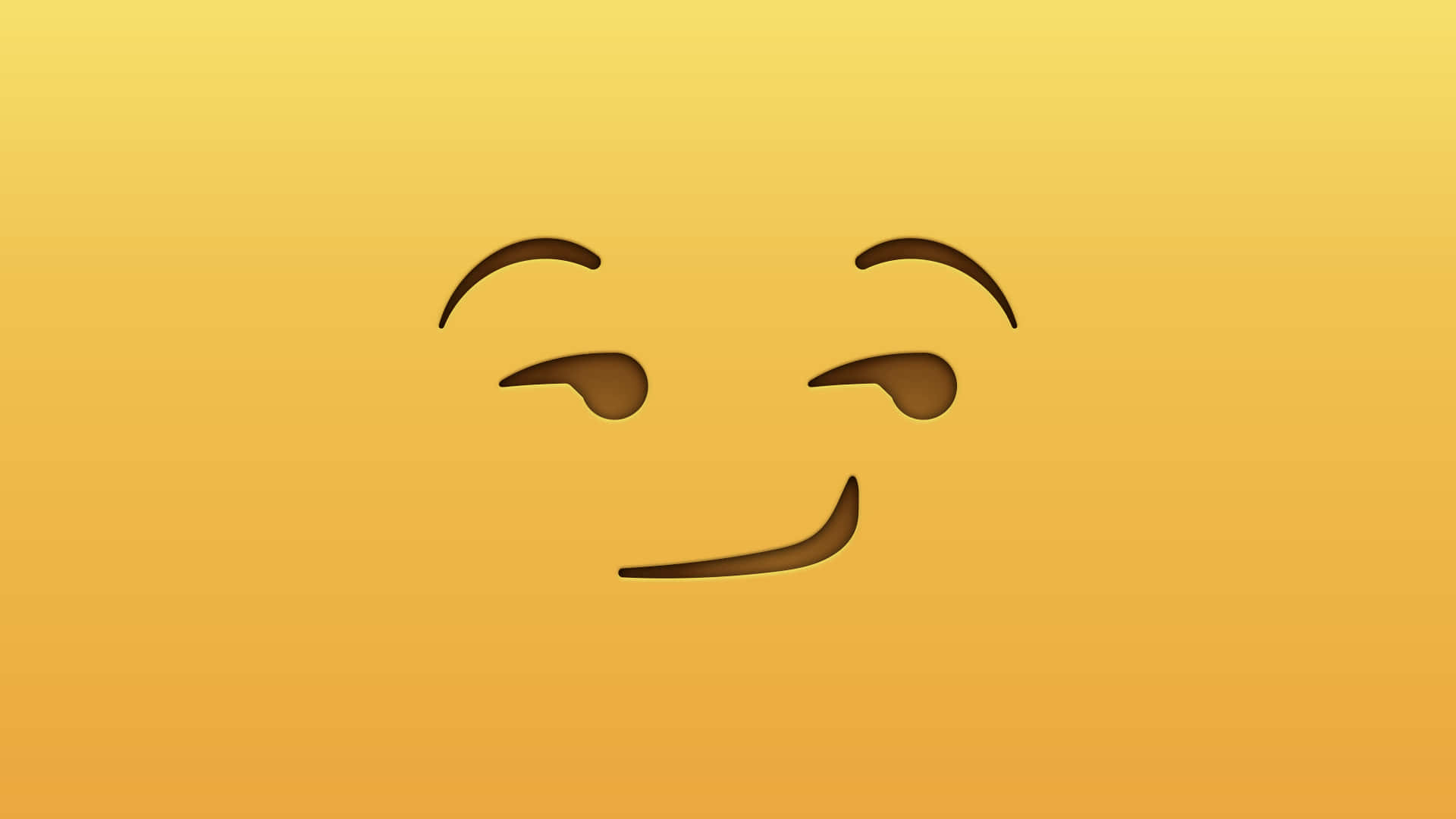 cute emoji, winking smiley face, curved eyes, Full HD Desktop Wallpaper