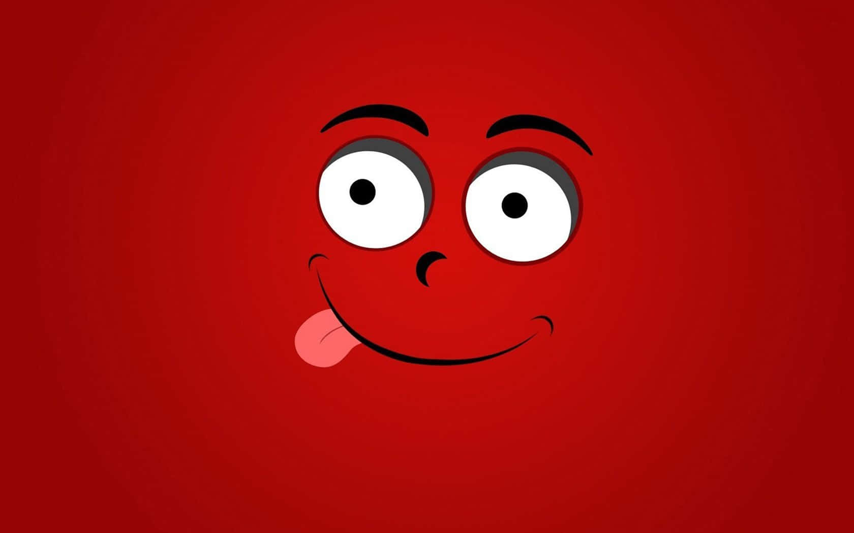 Funny Face, cartoon red face, wide eyes, HD Desktop Wallpaper
