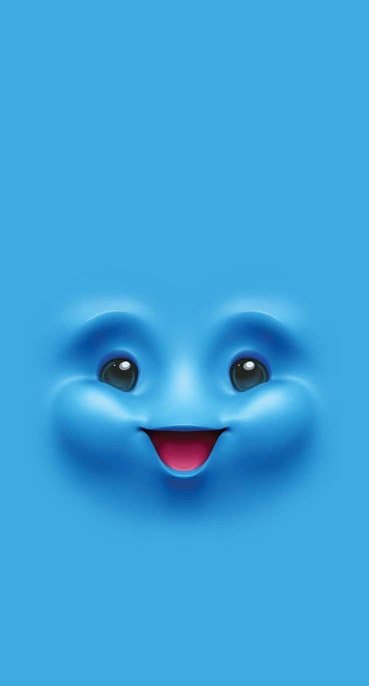 Funny Face, blue, cartoon face, HD Phone Wallpaper