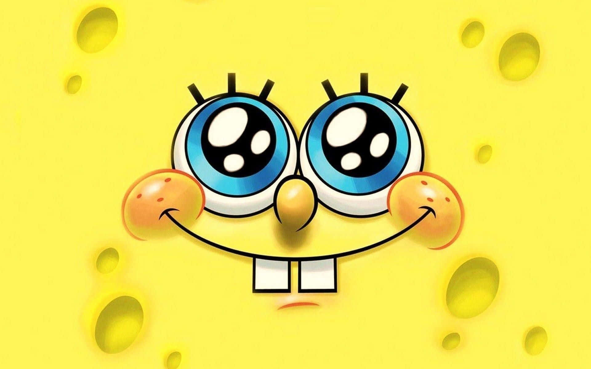 Funny Face, Dreamy SpongeBob, yellow cartoon sponge, Full HD Desktop Wallpaper
