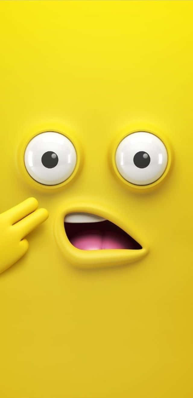 Funny Face, bright yellow, 3d-rendered emoji, HD Phone Wallpaper