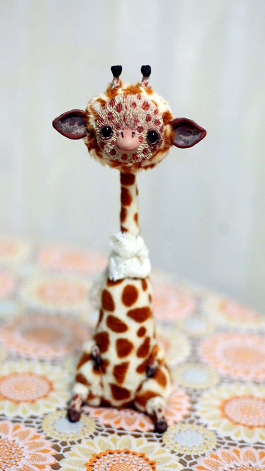 Funny Giraffe, handmade giraffe plush toy, big eyes, Full HD Phone Wallpaper